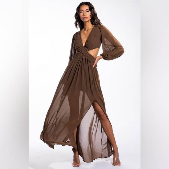 AKIRA Dresses & Skirts - SOLD ON MERCARI ✅AKIRA DAYS LIKE THIS MAXI HIGH SLIT DRESS LG NWT